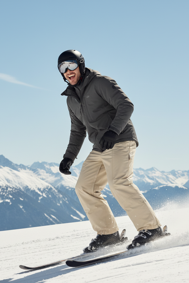 Pantalon De Ski Beige Ample Imperméable Respirant Homme - Polyester - vue 3