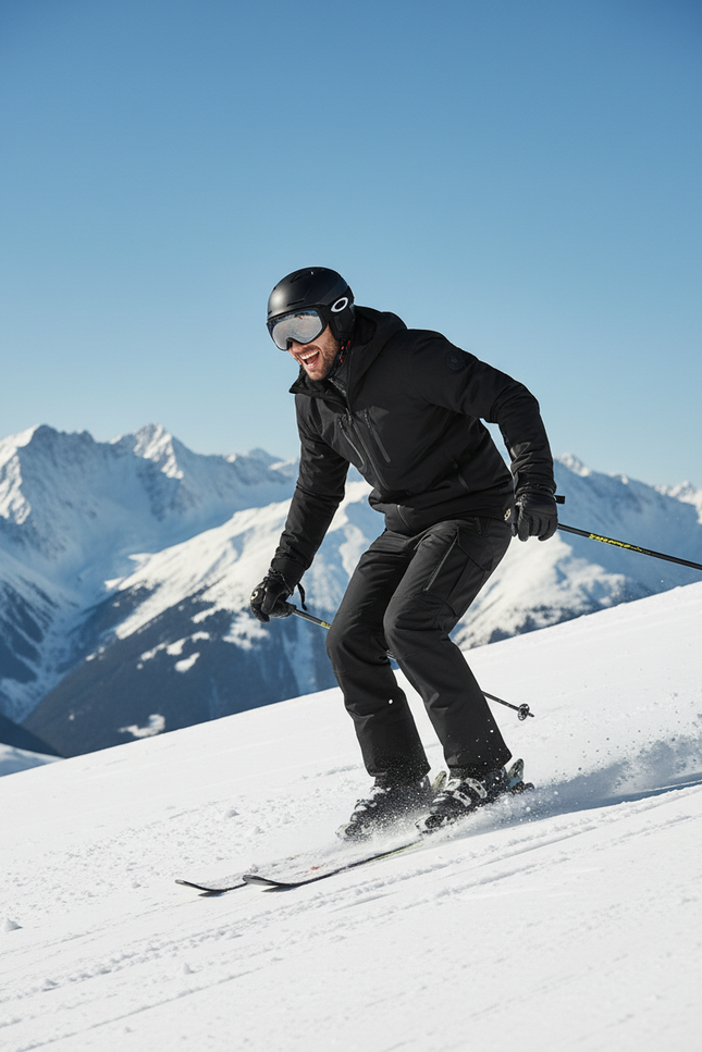 Pantalon De Ski Noir Chauffant Imperméable Cargo Homme - Polyester - vue 3
