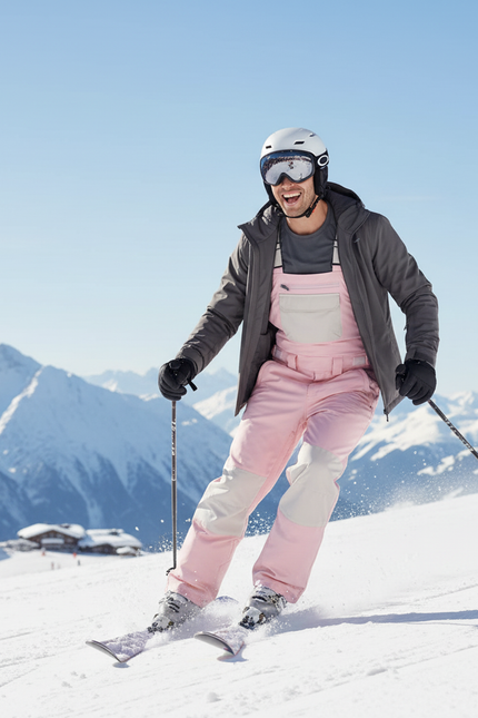 Pantalon De Ski Rose Bretelles Imperméable Homme Hiver - Polyester - vue 3