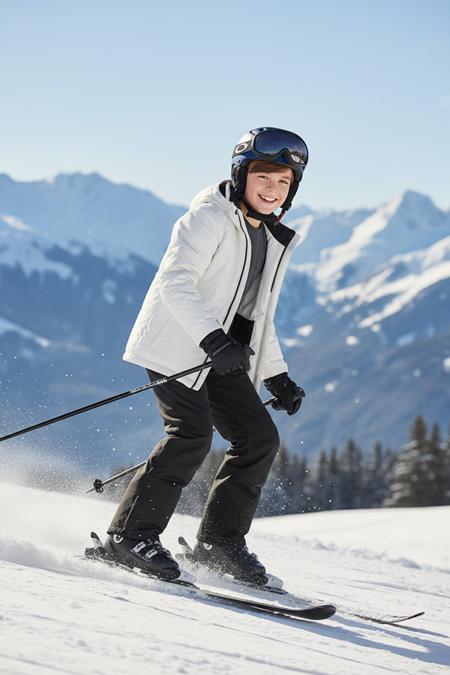 Pantalon De Ski Noir Imperméable Enfant Hiver Unisexe - Polyester - vue 3