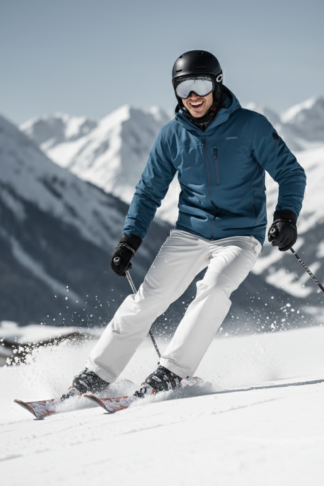 Pantalon De Ski Stretch Homme - Blanc Polyester - vue 3