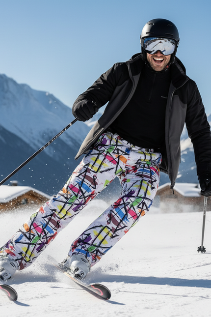 Pantalon De Ski Tendance - Multicolore Polyester - vue 3