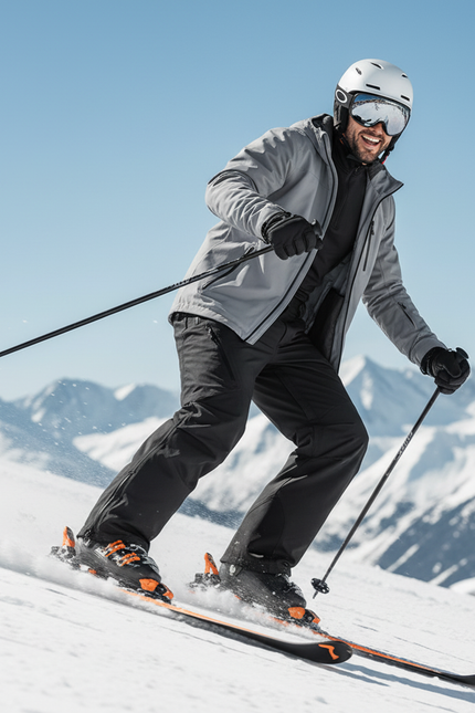 Pantalon De Ski Noir Imperméable Ample Homme Workwear - Polyester - vue 3