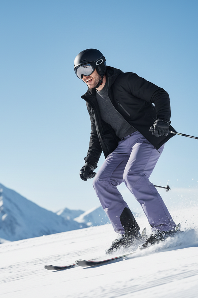 Pantalon De Ski Violet Imperméable Ample Unisexe Neige - Polyester - vue 3