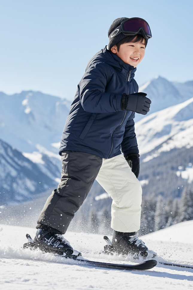 Pantalon De Ski Bicolore Matelassé Enfant Imperméable Chaud - Multicolore Polyester - vue 3