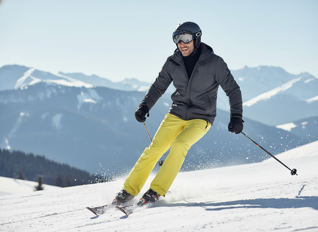 Pantalon De Ski Jaune Coupe Droite Imperméable Homme - Polyester - vue 3