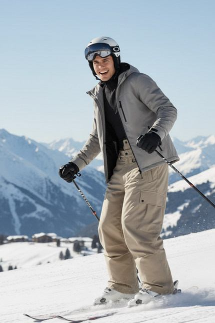 Pantalon De Ski Freeride Homme - Beige Polyester - vue 3