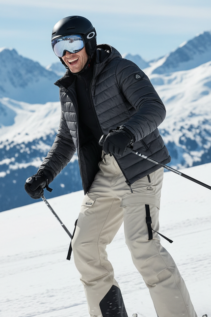 Pantalon De Ski Beige Cargo Imperméable Unisexe - Polyester - vue 3