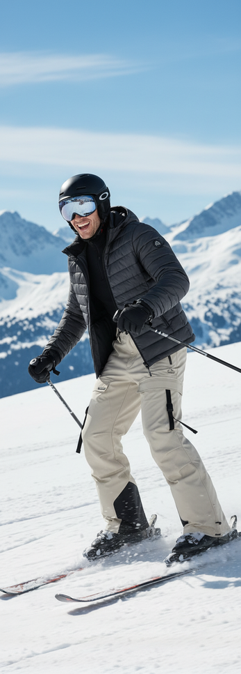 Pantalon De Ski Beige Cargo Imperméable Unisexe - Polyester - vue 3