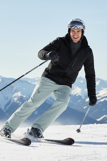 Pantalon De Ski Gris Clair Droit Imperméable Unisexe - Polyester - vue 3