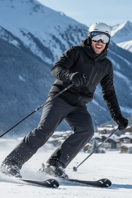 Pantalon De Ski Gris Foncé Imperméable Homme Chaud - Polyester - vue 3
