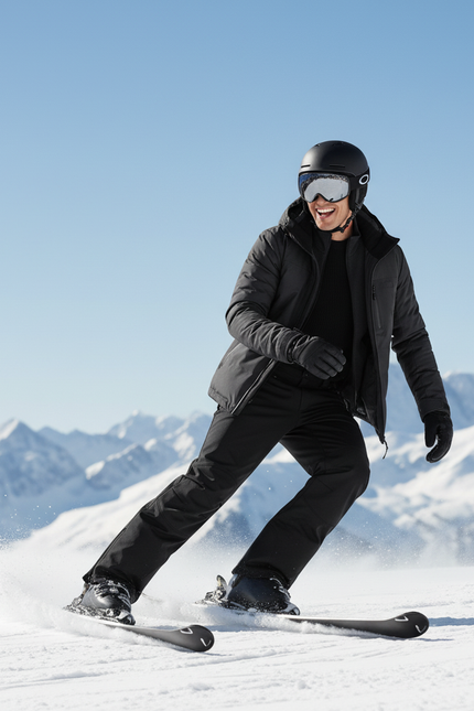 Pantalon De Ski Homme Noir Imperméable Chaud Hiver - Polyester - vue 3