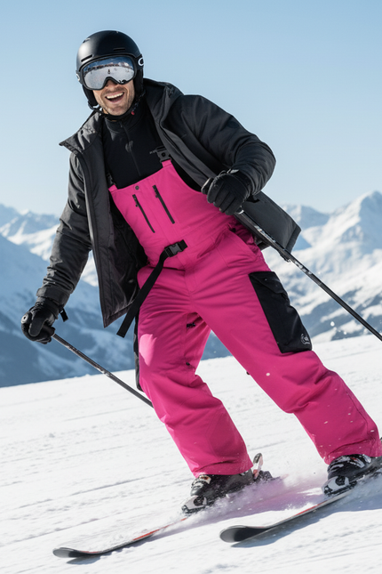 Pantalon De Ski Rose Salopette Imperméable Homme - Polyester - vue 3