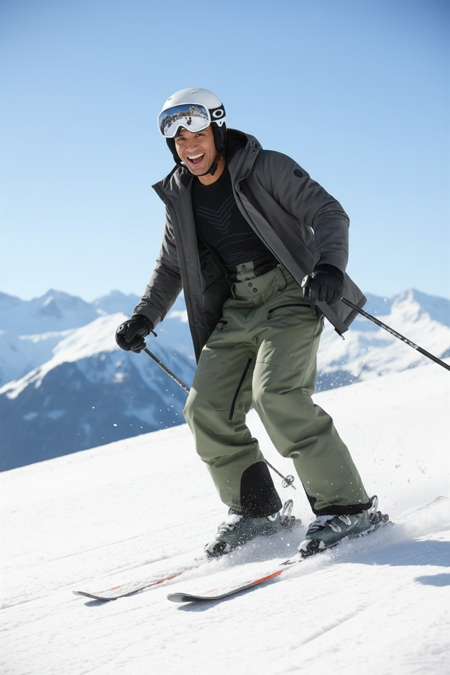 Pantalon De Ski Cargo Homme - Kaki Polyester - vue 3